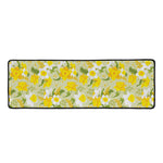 Vintage Daffodil Flower Pattern Print Long Kitchen Mat