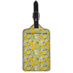 Vintage Daffodil Flower Pattern Print Luggage Tag