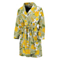Vintage Daffodil Flower Pattern Print Men's Bathrobe