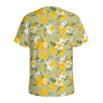 Vintage Daffodil Flower Pattern Print Men's Sports T-Shirt
