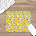 Vintage Daffodil Flower Pattern Print Mouse Pad
