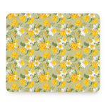 Vintage Daffodil Flower Pattern Print Mouse Pad