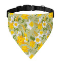 Vintage Daffodil Flower Pattern Print Over The Collar Dog Bandana