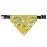 Vintage Daffodil Flower Pattern Print Over The Collar Dog Bandana