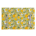 Vintage Daffodil Flower Pattern Print Placemat