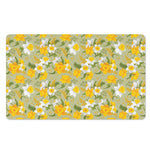 Vintage Daffodil Flower Pattern Print Polyester Doormat