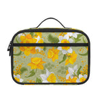 Vintage Daffodil Flower Pattern Print Portable Lunch Bag