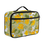 Vintage Daffodil Flower Pattern Print Portable Lunch Bag