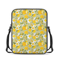 Vintage Daffodil Flower Pattern Print Rectangular Crossbody Bag