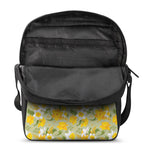 Vintage Daffodil Flower Pattern Print Rectangular Crossbody Bag