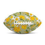 Vintage Daffodil Flower Pattern Print Rugby Ball