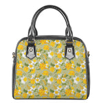 Vintage Daffodil Flower Pattern Print Shoulder Handbag