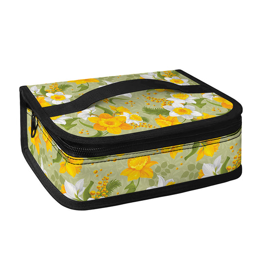 Vintage Daffodil Flower Pattern Print Small Lunch Bag