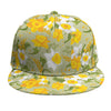 Vintage Daffodil Flower Pattern Print Snapback Cap