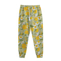 Vintage Daffodil Flower Pattern Print Sweatpants