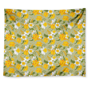 Vintage Daffodil Flower Pattern Print Tapestry