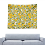 Vintage Daffodil Flower Pattern Print Tapestry