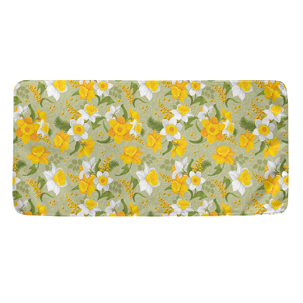 Vintage Daffodil Flower Pattern Print Towel