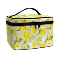 Vintage Daffodil Flower Pattern Print Travel Makeup Bag