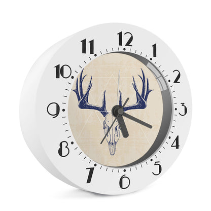 Vintage Deer Skull Print Alarm Clock