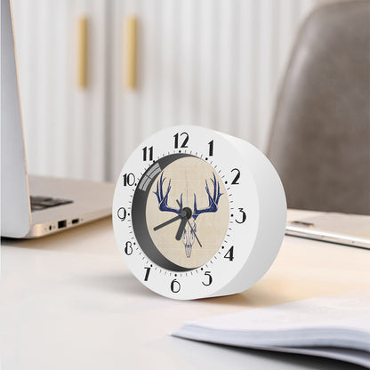 Vintage Deer Skull Print Alarm Clock