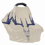 Vintage Deer Skull Print Baby Seat Cover