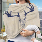 Vintage Deer Skull Print Baby Seat Cover
