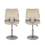 Vintage Deer Skull Print Bar Stool Covers