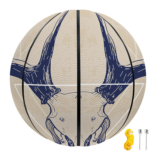 Vintage Deer Skull Print Basketball