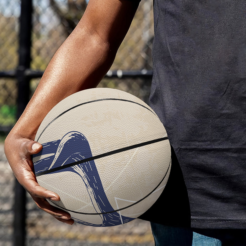 Vintage Deer Skull Print Basketball