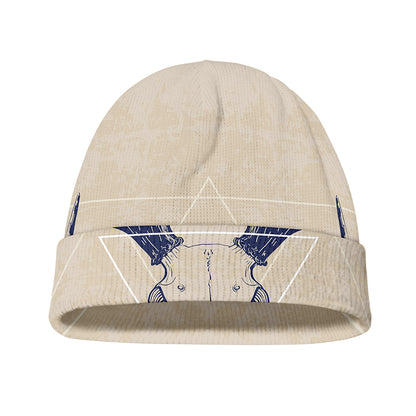 Vintage Deer Skull Print Beanie