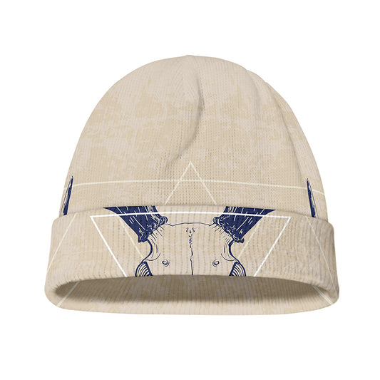 Vintage Deer Skull Print Beanie