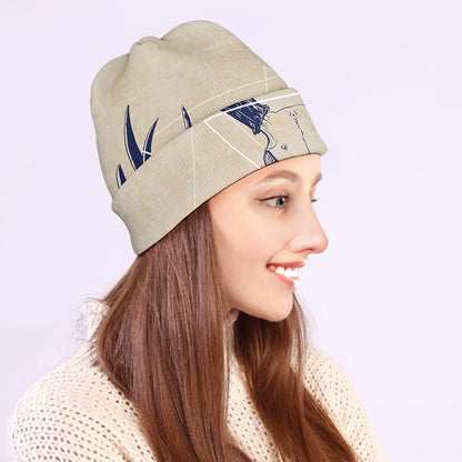 Vintage Deer Skull Print Beanie