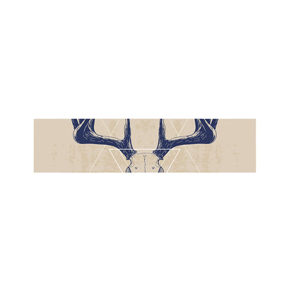Vintage Deer Skull Print Bed Runner
