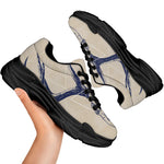 Vintage Deer Skull Print Black Chunky Shoes