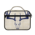 Vintage Deer Skull Print Briefcase Bible Bag