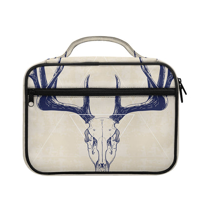 Vintage Deer Skull Print Briefcase Bible Bag