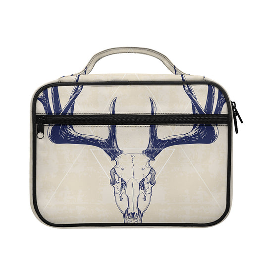 Vintage Deer Skull Print Briefcase Bible Bag