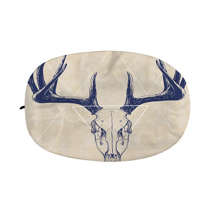 Vintage Deer Skull Print Car Side Mirror Covers