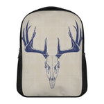 Vintage Deer Skull Print Casual Backpack