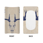 Vintage Deer Skull Print Changing Pad Cover