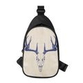Vintage Deer Skull Print Sling Bag