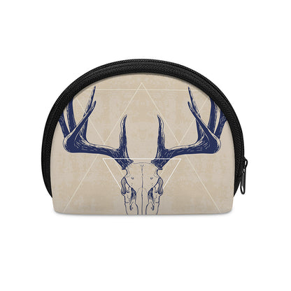 Vintage Deer Skull Print Coin Purse