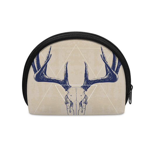 Vintage Deer Skull Print Coin Purse