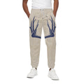 Vintage Deer Skull Print Cotton Sweatpants
