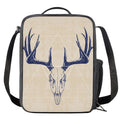 Vintage Deer Skull Print Crossbody Lunch Bag
