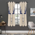 Vintage Deer Skull Print Grommet Curtain Panels