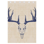 Vintage Deer Skull Print Curtain