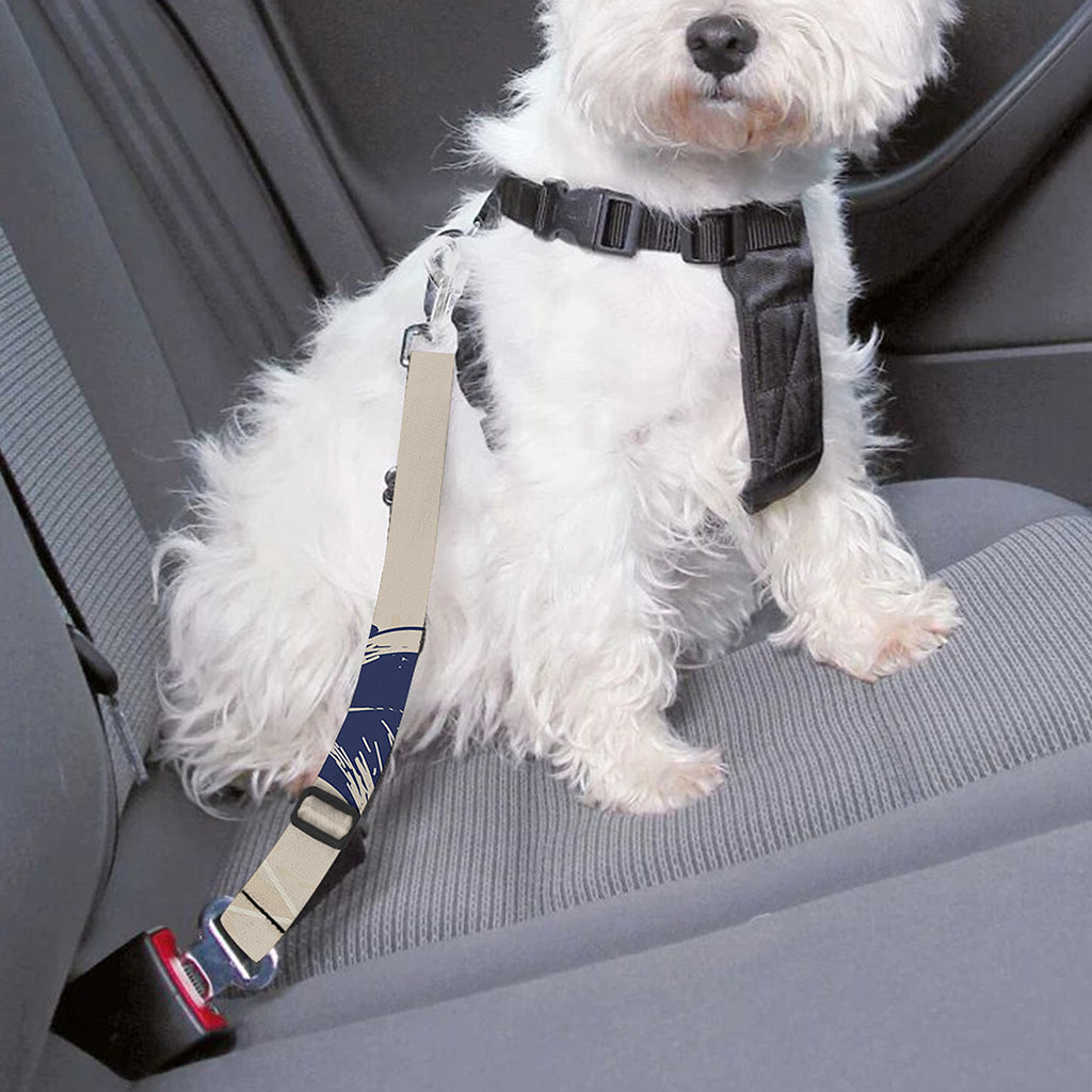 Vintage Deer Skull Print Dog Seat Belt