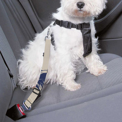 Vintage Deer Skull Print Dog Seat Belt